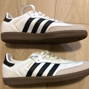 Adidas Samba White and Black Womens Shoes